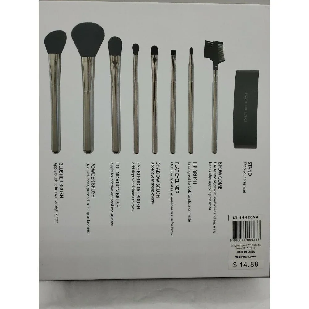 9 Pcs LUXURY COLLECTION Makeup Brush Set Kit Cosmetic Stand GIFT SET BRAND NEW!